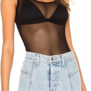 Black Sheer Mesh Top